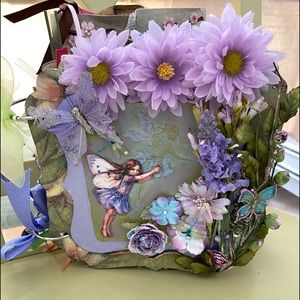 Handmade Chipboard Fairy scrapbook